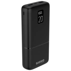 Повербанк Sigma X-power Quick Charge 22.5W 20000mAh Digital Display Black (SI20A2QL)