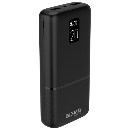 Повербанк Sigma X-power Quick Charge 22.5W 20000mAh Digital Display Black (SI20A2QL)